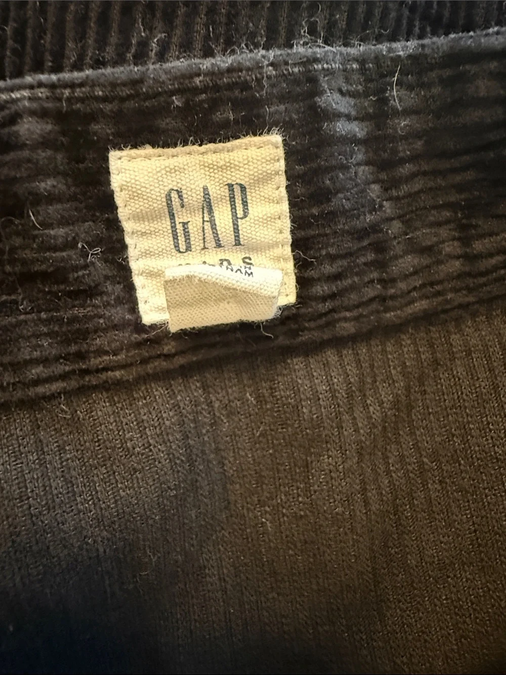 GAP Black Corduroy Button-Front Mini Skirt, Size 8